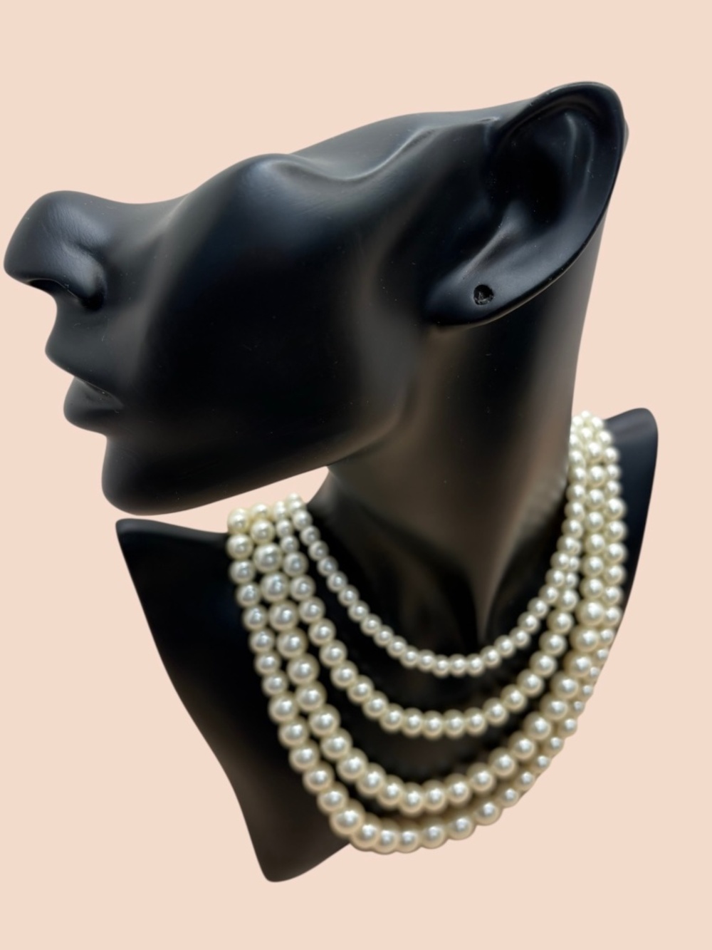 Ivory Faux Pearl Multi-Strand Necklace